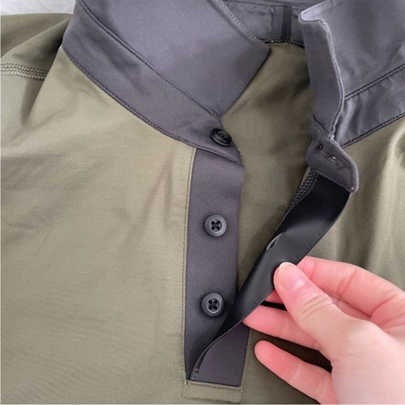 Lululemon men’s green and black polo. Great used condition. - Picture 7 of 7